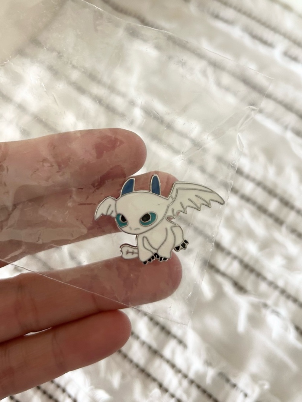 How to Train Your Dragon Light Fury White Enamel Pin
